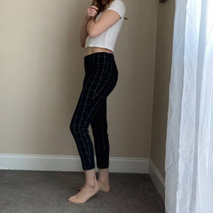 A New Day black/white checkered cropped pants, size 2
